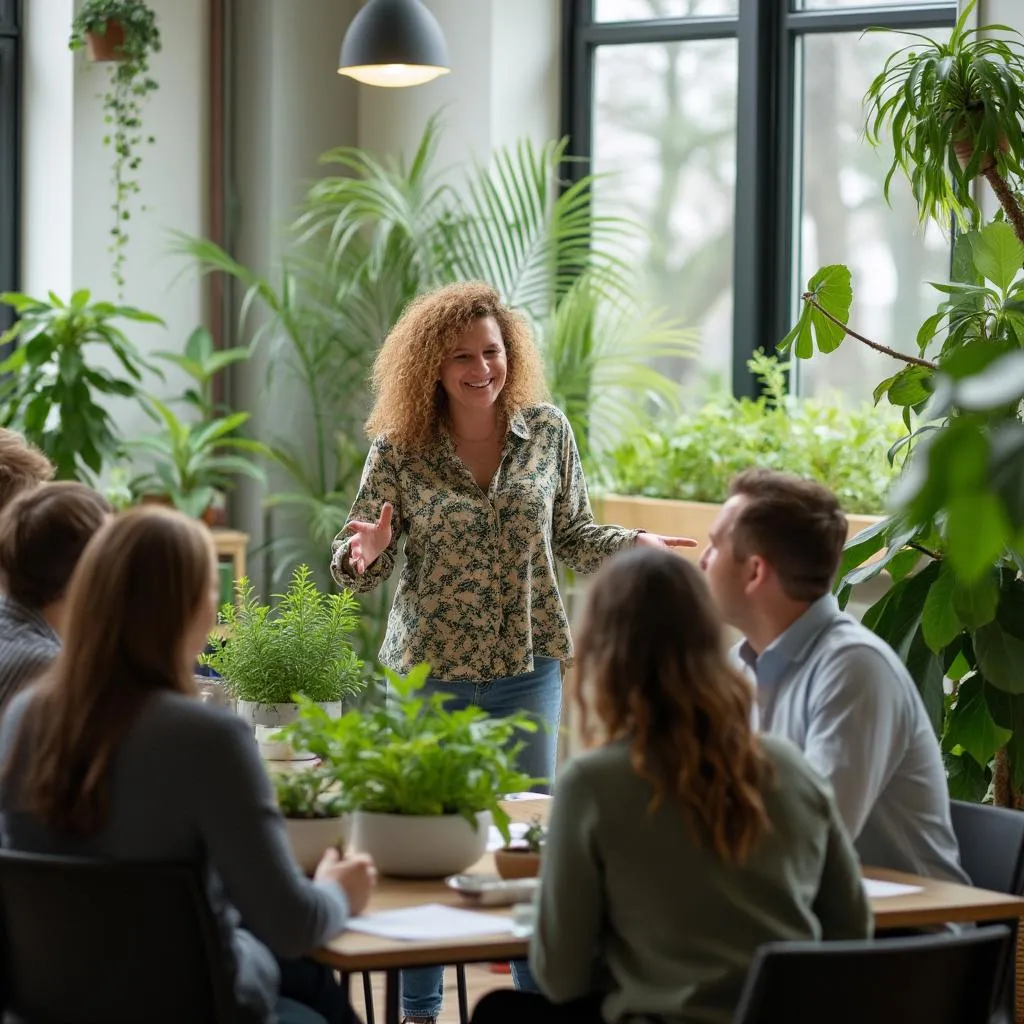 Plant consultant leading an interactive workshop