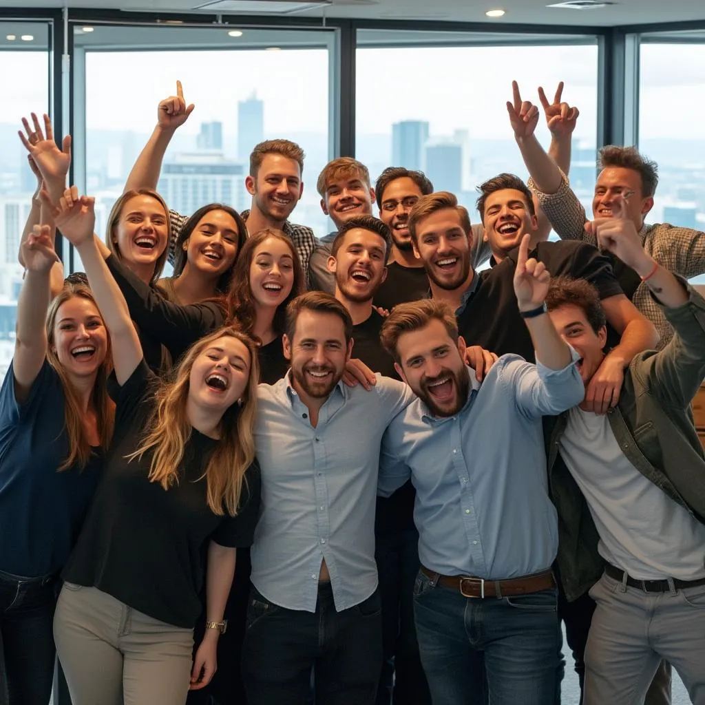 Successful Australian tech startup team
